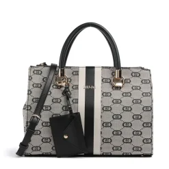 Borsa Donna a Mano LIU JO in Tessuto Jacquard Monogram Nero