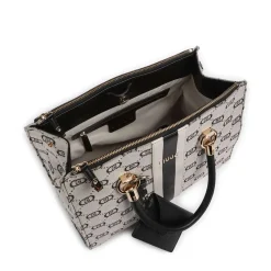 Borsa Donna a Mano LIU JO in Tessuto Jacquard Monogram Nero