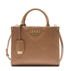 Borsa Donna a Mano LIU JO Better con Motivo a Rombi color Cammello