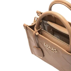 Borsa Donna a Mano LIU JO Better con Motivo a Rombi color Cammello