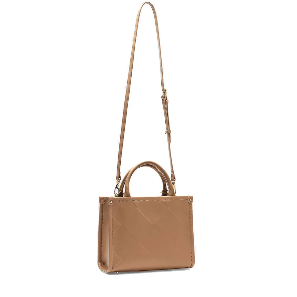 Borsa Donna a Mano LIU JO Better con Motivo a Rombi color Cammello