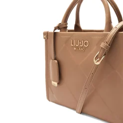 Borsa Donna a Mano LIU JO Better con Motivo a Rombi color Cammello