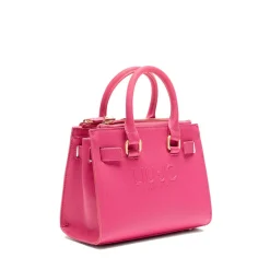 Borsa Donna a Mano LIU JO con Logo in Rilievo Dark Pink