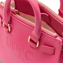 Borsa Donna a Mano LIU JO con Logo in Rilievo Dark Pink