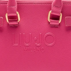 Borsa Donna a Mano LIU JO con Logo in Rilievo Dark Pink