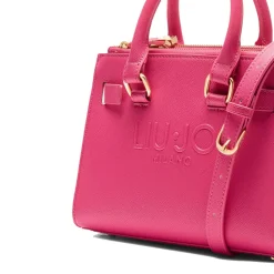 Borsa Donna a Mano LIU JO con Logo in Rilievo Dark Pink