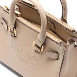 Borsa Donna a Mano LIU JO con Logo in Rilievo Beige