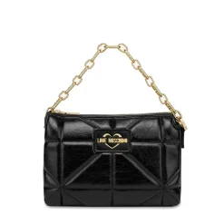 Borsa Donna a Mano LOVE MOSCHINO linea Geometric Quilted Trapuntata Nera