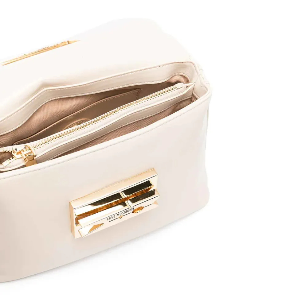 Borsa Donna a Mano LOVE MOSCHINO linea Clothespin Avorio