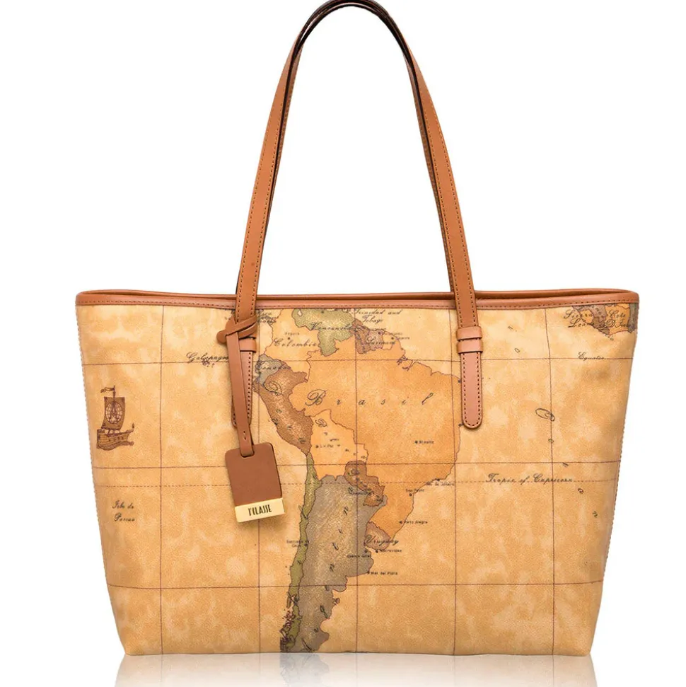 Borsa Donna a Spalla 1A Classe Alviero Martini Shopping Grande con Zip D007