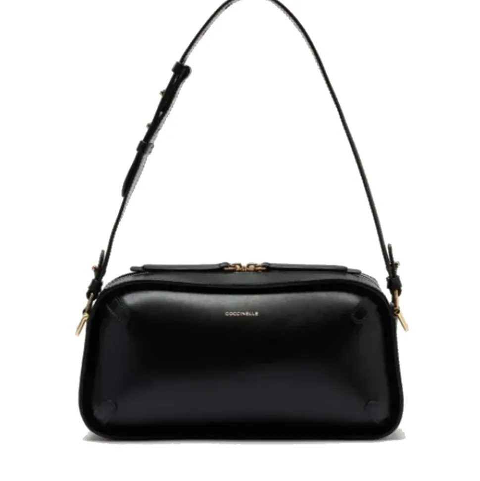 Borsa Donna a Spalla COCCINELLE in Pelle linea Maleta Calf Cocker Colore Nero
