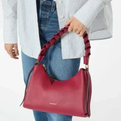 Borsa Donna a Spalla COCCINELLE in Pelle linea Boheme Small colore Rosette - Warm Taupe