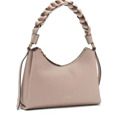 Borsa Donna a Spalla COCCINELLE in Pelle linea Boheme Small colore Rosette - Warm Taupe