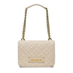 Borsa Donna a Spalla con Tracolla LOVE MOSCHINO linea Quilted colore Avorio