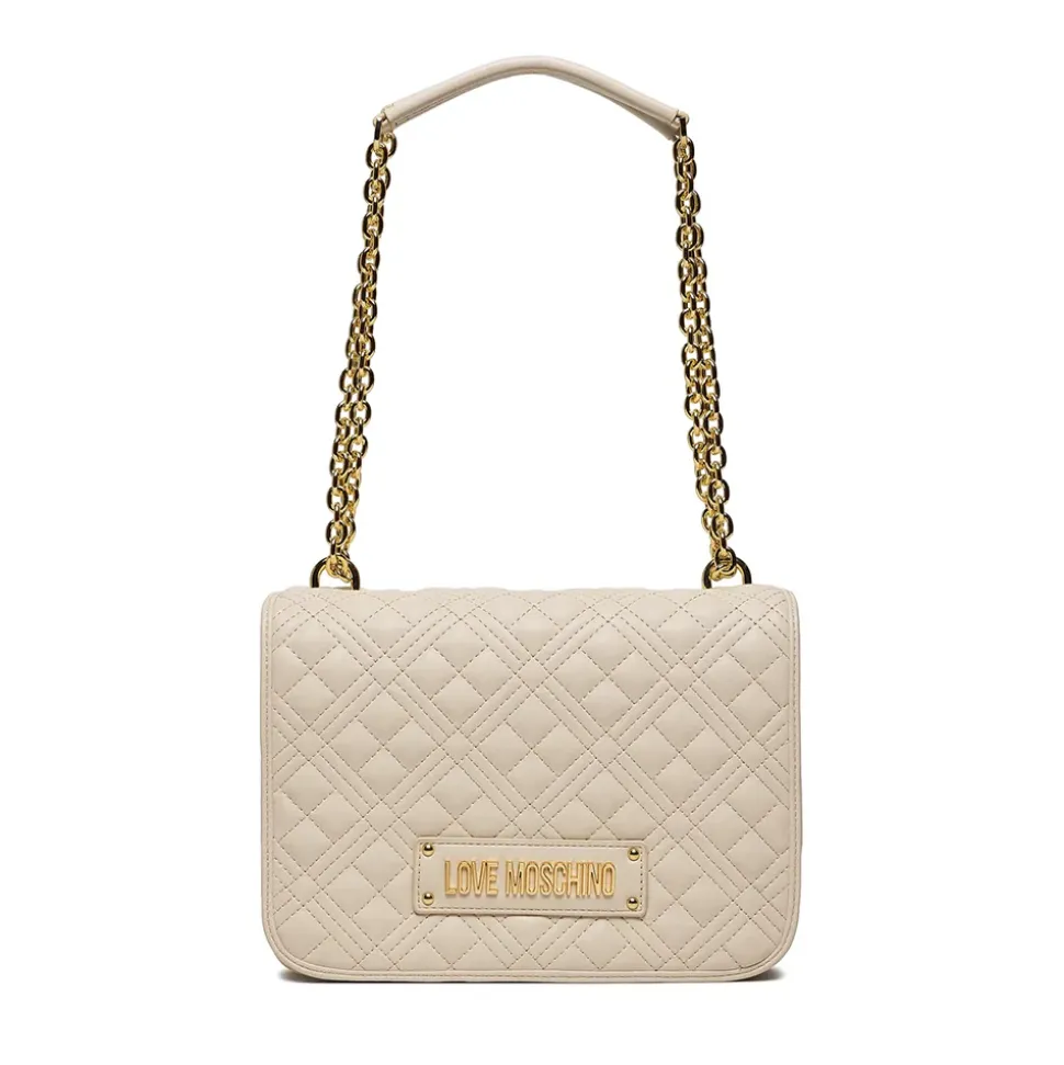 Borsa Donna a Spalla con Tracolla LOVE MOSCHINO linea Quilted colore Avorio