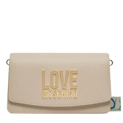 Borsa Donna a Spalla con Tracolla LOVE MOSCHINO linea Smart Daily Jelly Logo Avorio
