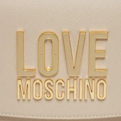 Borsa Donna a Spalla con Tracolla LOVE MOSCHINO linea Smart Daily Jelly Logo Avorio