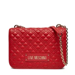 Borsa Donna a Spalla con Tracolla LOVE MOSCHINO linea Quilted colore Rosso