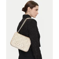 Borsa Donna a Spalla e Tracolla LOVE MOSCHINO linea Quilted Metallic Gold