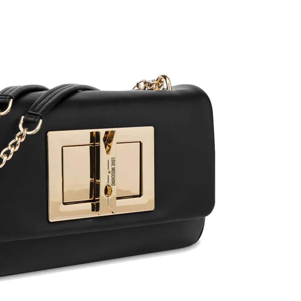 Borsa Donna a Spalla e Tracolla LOVE MOSCHINO linea Clothespin Nera