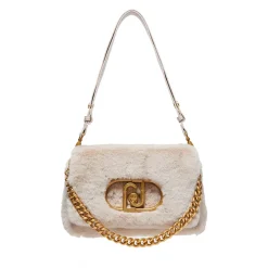Borsa Donna a Spalla e Tracolla LIU JO linea La Puffy in Eco-Fur Soft Cream