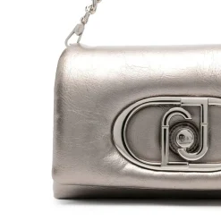 Borsa Donna a Spalla e Tracolla LIU JO linea La Puffy Imbottita Metallizzata color Mocha