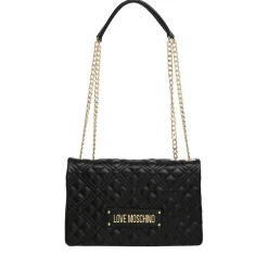 Borsa Donna a Spalla e Tracolla LOVE MOSCHINO linea Lettering Logo Nero