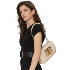 Borsa Donna a Spalla e Tracolla LOVE MOSCHINO linea Clothespin Avorio