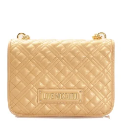 Borsa Donna a Spalla e Tracolla LOVE MOSCHINO linea Quilted Oro Laminato