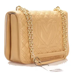 Borsa Donna a Spalla e Tracolla LOVE MOSCHINO linea Quilted Oro Laminato