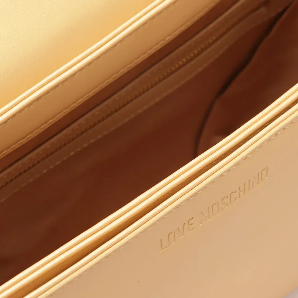 Borsa Donna a Spalla e Tracolla LOVE MOSCHINO linea Quilted Oro Laminato