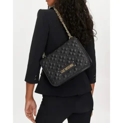 Borsa Donna a Spalla e Tracolla LOVE MOSCHINO linea Quilted colore Nero