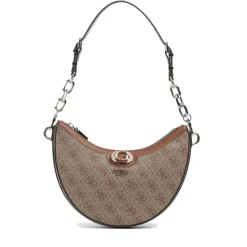 Borsa Donna a Spalla GUESS Linea Orlina colore Latte Logo - Brown