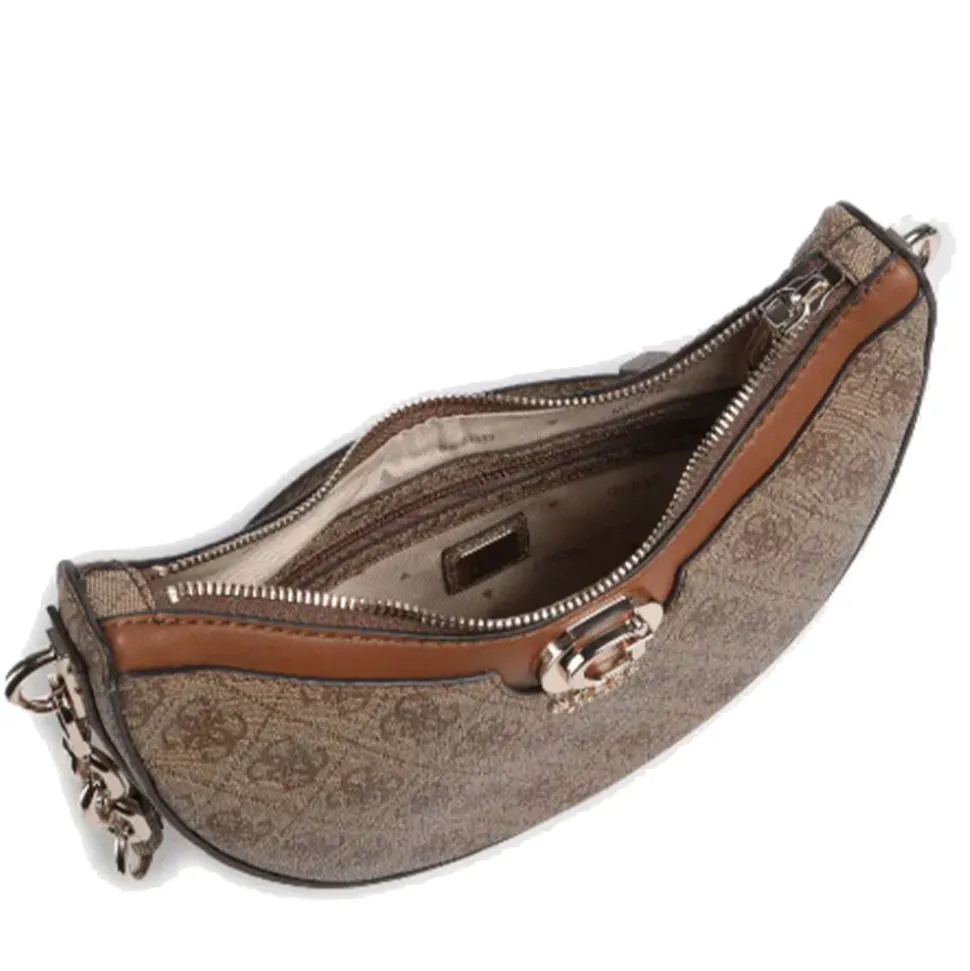 Borsa Donna a Spalla GUESS Linea Orlina colore Latte Logo - Brown
