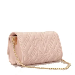 Borsa Donna a Spalla LOVE MOSCHINO linea Quilted Tab Rosa Cipria