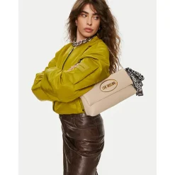 Borsa Donna a Spalla LOVE MOSCHINO Avorio con Foulard Logato