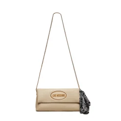 Borsa Donna a Spalla LOVE MOSCHINO Avorio con Foulard Logato