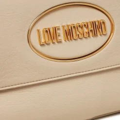 Borsa Donna a Spalla LOVE MOSCHINO Avorio con Foulard Logato