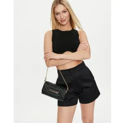 Borsa Donna a Spalla LOVE MOSCHINO linea Quilted Tab Nero