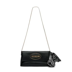 Borsa Donna a Spalla LOVE MOSCHINO Nera con Foulard Logato
