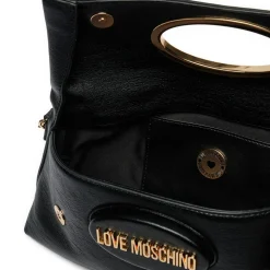Borsa Donna a Spalla LOVE MOSCHINO Nera con Foulard Logato