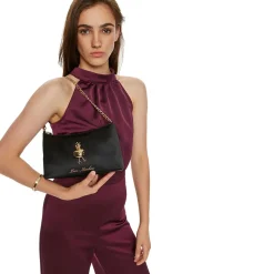 Borsa Donna a Spalla LOVE MOSCHINO linea Funny Love in Satin Nero