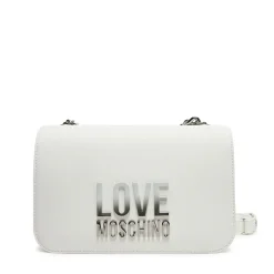 Borsa Donna a Spalla LOVE MOSCHINO Bianca con Logo Lettering Sfumato