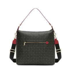 Borsa Donna a Spalla POLLINI linea Heritage PVC Nero e Lacca