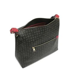 Borsa Donna a Spalla POLLINI linea Heritage PVC Nero e Lacca