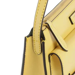 Borsa Donna a Spalla THE BRIDGE linea Lucrezia in Pelle Giallo Banana