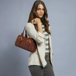 Borsa Donna a Spalla THE BRIDGE linea Elena in Pelle Marrone