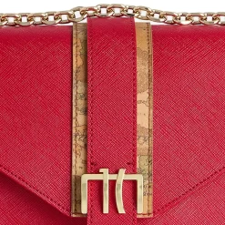 Borsa Donna a Tracolla 1A Classe Alviero Martini linea Lagoon Bag Rosso Ibisco LC04