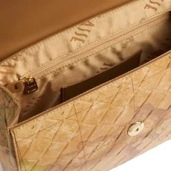 Borsa Donna a Tracolla 1A Classe Alviero Martini linea Lagoon Bag in Pelle stampa Geo Classic LC04