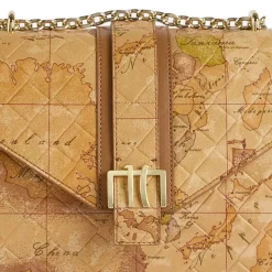 Borsa Donna a Tracolla 1A Classe Alviero Martini linea Lagoon Bag in Pelle stampa Geo Classic LC04